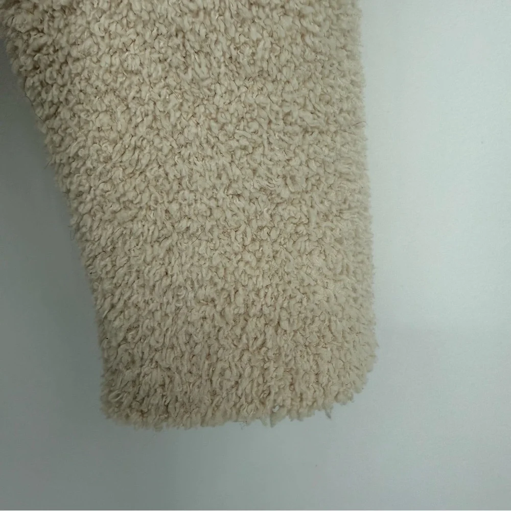 Natural Life Cardigan Sweater Size Small Cream Fuzzy Button Up Cottagecore - Picture 5 of 7